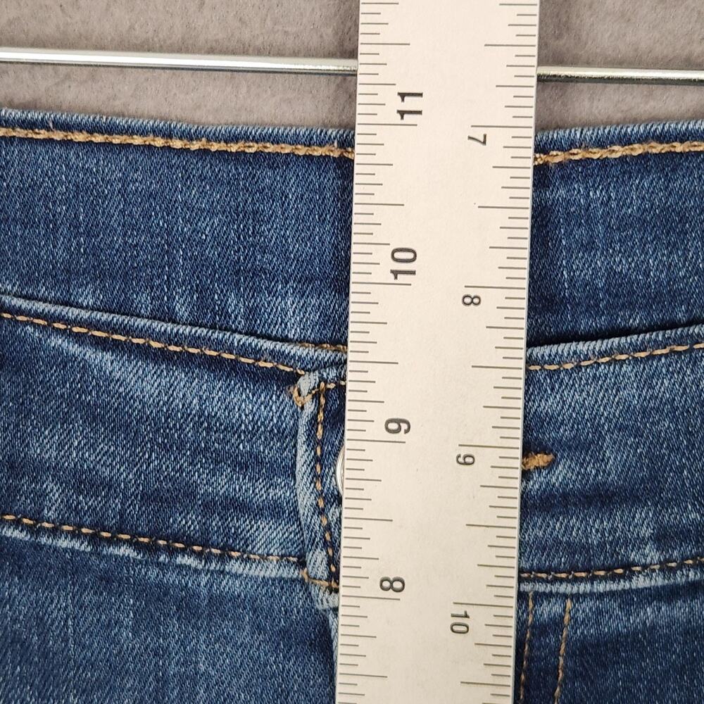Levis Jeans Womens 29 Blue Mid Rise Straight Crop Stretch Denim Measure 33X25 - Picture 4 of 16